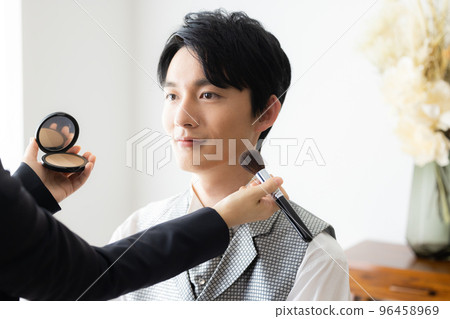 Male hair and makeup groom wedding Male hair and makeup groom wedding 96458969