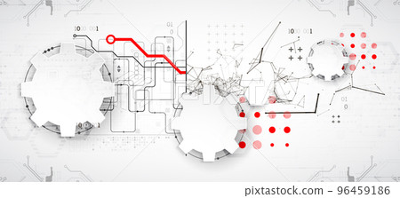 Abstract technology concept. Circuit board, high computer color background. Vector illustration with space for content, web - template, business tech presentation. Abstract technology concept. Circuit board, high computer color background. Vector illustration with space for content, web - template, business tech presentation. 96459186