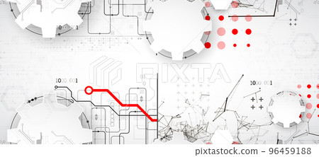 Abstract technology concept. Circuit board, high computer color background. Vector illustration with space for content, web - template, business tech presentation. Abstract technology concept. Circuit board, high computer color background. Vector illustration with space for content, web - template, business tech presentation. 96459188