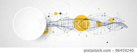 Abstract DNA background with plexus effect. Scientific and technological concept. Abstract DNA background with plexus effect. Scientific and technological concept. 96459240
