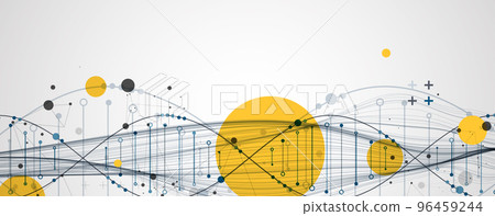 Abstract DNA background with plexus effect. Scientific and technological concept. Abstract DNA background with plexus effect. Scientific and technological concept. 96459244