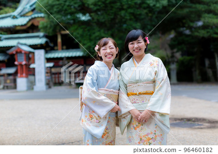 A woman in Japanese clothes A woman in Japanese clothes 96460182