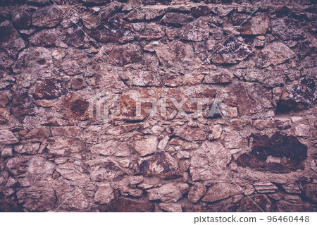 Old stone castle wall texture calming cold color. Old stone castle wall texture calming cold color. 96460448