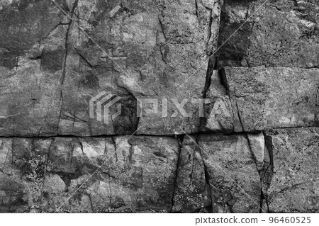 Mountain wall texture background black and white tone. 96460525