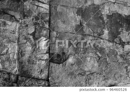 Mountain wall texture background black and white tone. 96460526
