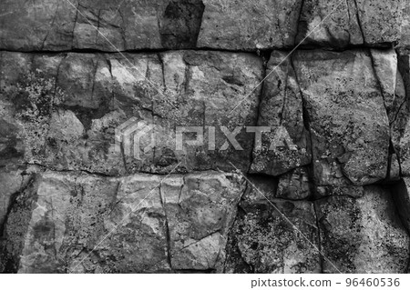 Mountain wall texture background black and white tone. 96460536