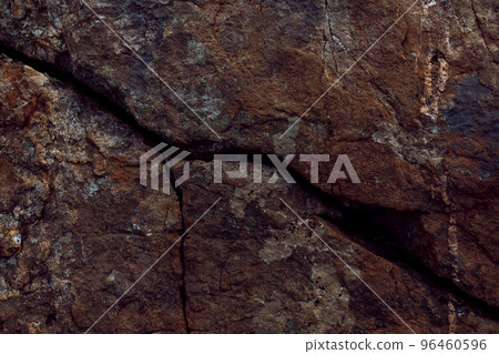 Crack in the rock on mountain in brown colors. Crack in the rock on mountain in brown colors. 96460596