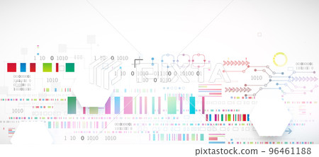 Abstract technology concept. Circuit board, high computer color background. Vector illustration with space for content, web - template, business tech presentation. Abstract technology concept. Circuit board, high computer color background. Vector illustration with space for content, web - template, business tech presentation. 96461188