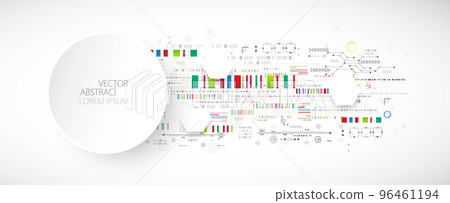 Abstract technology concept. Circuit board, high computer color background. Vector illustration with space for content, web - template, business tech presentation. Abstract technology concept. Circuit board, high computer color background. Vector illustration with space for content, web - template, business tech presentation. 96461194
