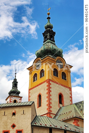 Tower of church in city Banska Bytrica at Slovakia Tower of church in city Banska Bytrica at Slovakia 96461475