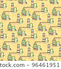 Hand drawn seamless design. Christmas corner 96461951