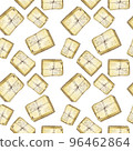 Hand drawn seamless mail background.  96462864