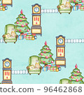 Hand drawn seamless design. Christmas corner 96462868