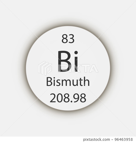 Bismuth symbol. Chemical element of the periodic table. Vector illustration. Bismuth symbol. Chemical element of the periodic table. Vector illustration. 96463958