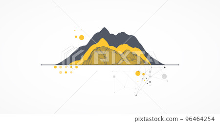 Trendy abstract wireframe background. Modern science or technology art elements. Surface illustration. Vector. Trendy abstract wireframe background. Modern science or technology art elements. Surface illustration. Vector. 96464254