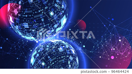 Abstract technology sphere background. Global network concept. 96464424