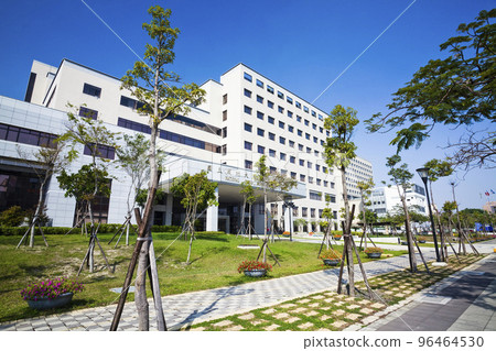 Building view of National Cheng Kung University Hospital (NCKUH) in Tainan, Taiwan. The hospital provides general medical and surgical hospital services. 96464530