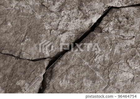 Crack in the rock on mountain sepia tone. Crack in the rock on mountain sepia tone. 96464754