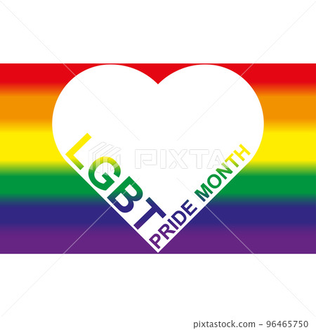 LGBT Pride Month in June. Lesbian Gay Bisexual Transgender. Celebrated annual. LGBT flag. Rainbow love concept. Human rights and tolerance. Poster, card, banner and background. Vector 96465750