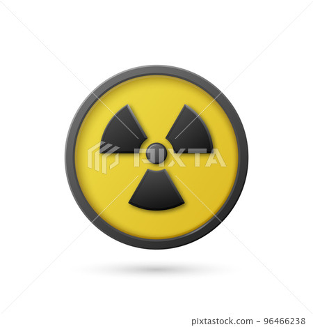 Vector Yellow Warning, Danger Radiation Sign, Button Badge Icon Isolated. Nuclear Power Station, Radioactive Warning Symbol. Circle, Round Dangerous Sign. Design Template. Front View Vector Yellow Warning, Danger Radiation Sign, Button Badge Icon Isolated. Nuclear Power Station, Radioactive Warning Symbol. Circle, Round Dangerous Sign. Design Template. Front View 96466238
