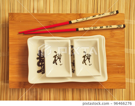 sushi dish set with chopsticks sushi dish set with chopsticks 96466276