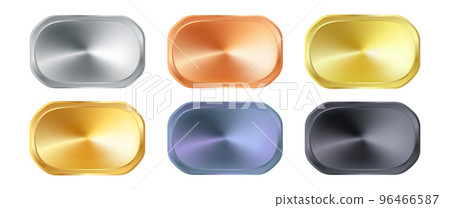 Vector set golden, bronze, silver and different web luxury award banners. Vector premium web metallic banners or buttons. Metal banner. Vector set golden, bronze, silver and different web luxury award banners. Vector premium web metallic banners or buttons. Metal banner. 96466587