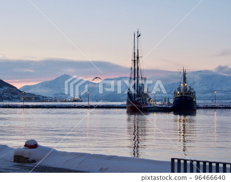 Arctic winter in Norway the Northern Norwegian county of Troms 96466640