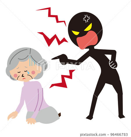 Elderly Abuse Senior Abuse - Stock Illustration [96466783] - Pixta