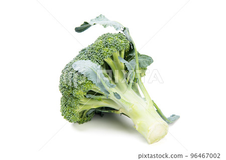 fresh and ripe green broccoli isolated on white 96467002