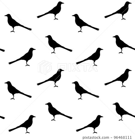 Vector seamless pattern of Indian ringneck parrot 96468111
