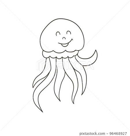 Monochrome Illustrations in hand draw style 96468927