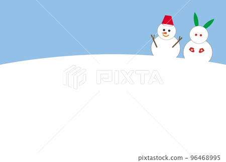 Happy New Year Snowman Snow Rabbit 96468995