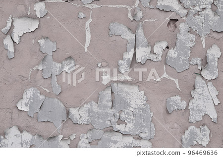 Close-up weathered and stained obsolete concrete wall texture 96469636