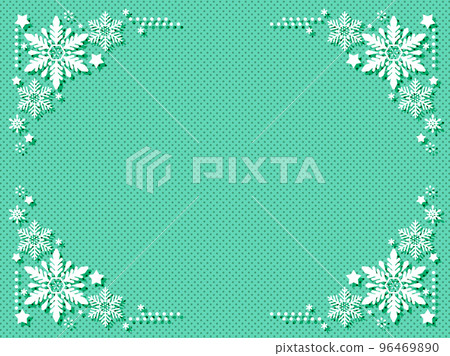 simple snowflake corner frame simple snowflake corner frame 96469890