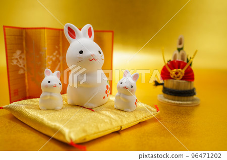 兔子新年材料(新年賀卡) 兔子新年材料(新年賀卡) 96471202