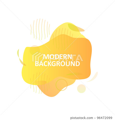 Abstract Liquid Logo Shape. Water Paint Design, Abstract Modern Element Vector. Colored Gradient.Illustration Banner Abstract Gradient Liquid Shape 96472099