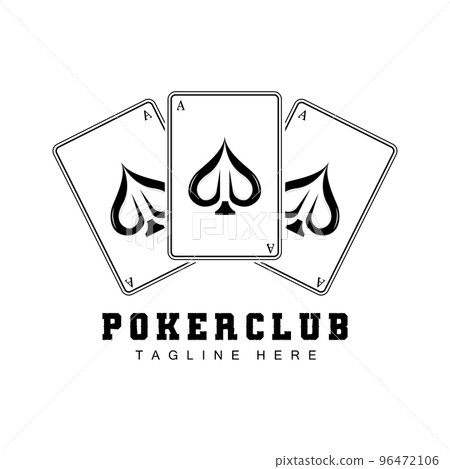 Poker Casino Card Logo, Diamond Card Icon, Hearts, Spades, Ace. Gambling Game Poker Club Design Poker Casino Card Logo, Diamond Card Icon, Hearts, Spades, Ace. Gambling Game Poker Club Design 96472106