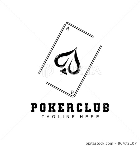 Poker Casino Card Logo, Diamond Card Icon, Hearts, Spades, Ace. Gambling Game Poker Club Design Poker Casino Card Logo, Diamond Card Icon, Hearts, Spades, Ace. Gambling Game Poker Club Design 96472107