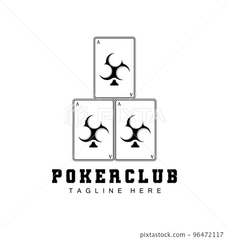 Poker Casino Card Logo, Diamond Card Icon, Hearts, Spades, Ace. Gambling Game Poker Club Design Poker Casino Card Logo, Diamond Card Icon, Hearts, Spades, Ace. Gambling Game Poker Club Design 96472117