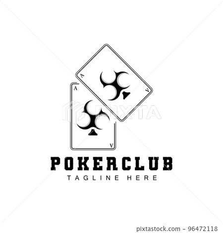Poker Casino Card Logo, Diamond Card Icon, Hearts, Spades, Ace. Gambling Game Poker Club Design Poker Casino Card Logo, Diamond Card Icon, Hearts, Spades, Ace. Gambling Game Poker Club Design 96472118