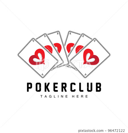 Poker Casino Card Logo, Diamond Card Icon, Hearts, Spades, Ace. Gambling Game Poker Club Design Poker Casino Card Logo, Diamond Card Icon, Hearts, Spades, Ace. Gambling Game Poker Club Design 96472122