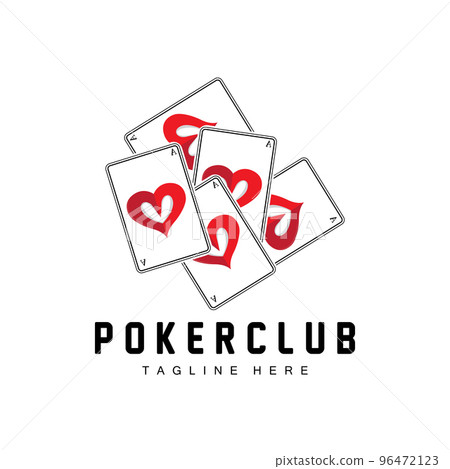 Poker Casino Card Logo, Diamond Card Icon, Hearts, Spades, Ace. Gambling Game Poker Club Design Poker Casino Card Logo, Diamond Card Icon, Hearts, Spades, Ace. Gambling Game Poker Club Design 96472123