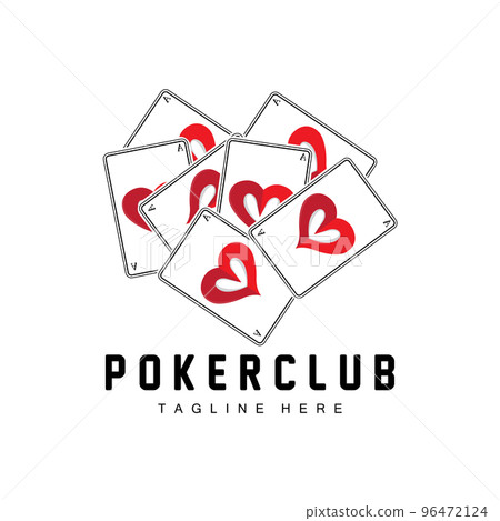Poker Casino Card Logo, Diamond Card Icon, Hearts, Spades, Ace. Gambling Game Poker Club Design Poker Casino Card Logo, Diamond Card Icon, Hearts, Spades, Ace. Gambling Game Poker Club Design 96472124