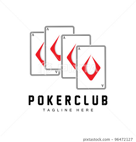 Poker Casino Card Logo, Diamond Card Icon, Hearts, Spades, Ace. Gambling Game Poker Club Design Poker Casino Card Logo, Diamond Card Icon, Hearts, Spades, Ace. Gambling Game Poker Club Design 96472127