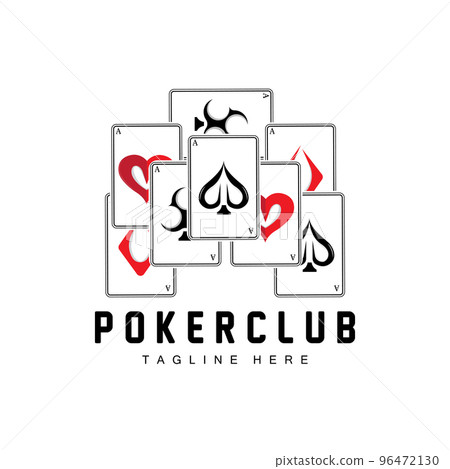 Poker Casino Card Logo, Diamond Card Icon, Hearts, Spades, Ace. Gambling Game Poker Club Design Poker Casino Card Logo, Diamond Card Icon, Hearts, Spades, Ace. Gambling Game Poker Club Design 96472130