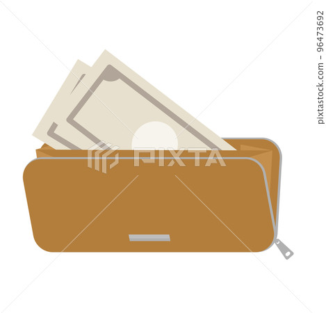 Illustration of a colored clasp wallet (vector) 96473692