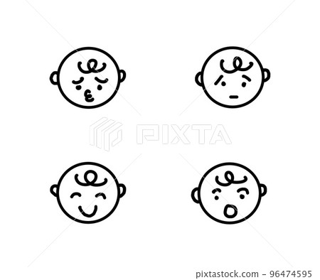 Surprised angry smile embarrassed child 96474595