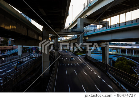 Yokohama Station East Exit Route 1 and Metropolitan Expressway Kinko Junction 2022.10 b-2 High saturation contrast 96474727