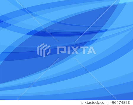 美麗的波浪波形背景素材/海洋藍 96474828