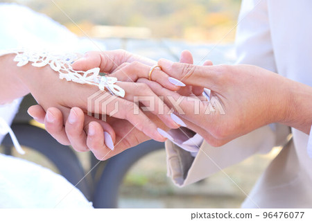Wedding image, ring exchange scene at location photo, bridal photo Wedding image, ring exchange scene at location photo, bridal photo 96476077